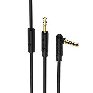 Аудио-кабель BOROFONE BL5 audio AUX cable 1m с микрофоном Black BL5B synthetic.ua - Фото 1