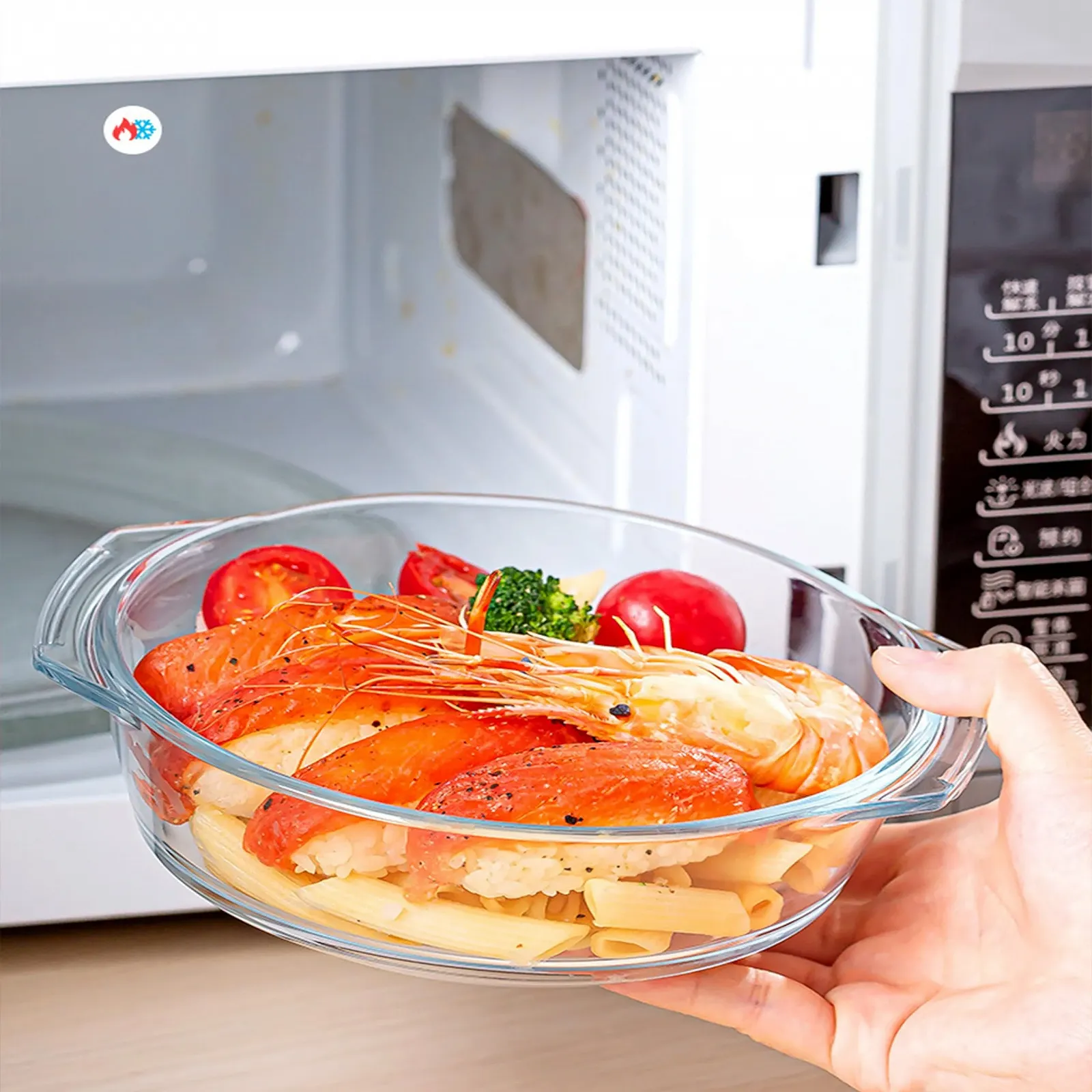 Форма для запекания Retoo круглая стеклянная 1.5 л 20.5 x 22.5 x 9.5 см прозрачная, фото №6