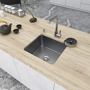 Купити Мийка кухонна з нержавіючої сталі 45 см під стільницю Nett NS-4643 - Фото 1 Мийка кухонна з нержавіючої сталі 45 см під стільницю Nett NS-4643 - Фото 1