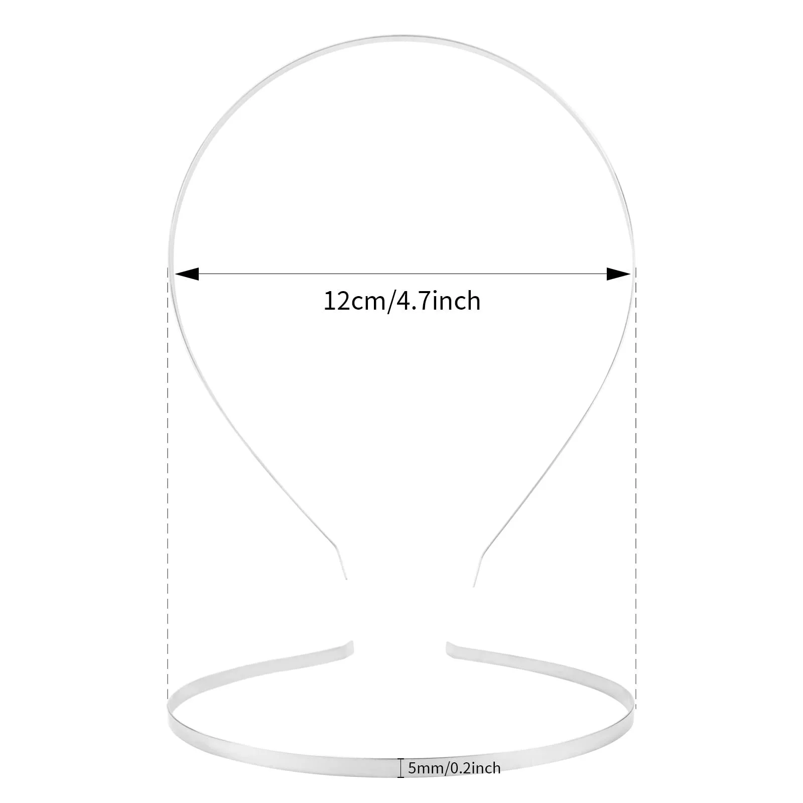 Обруч Cinaci 5 мм Сріблястий, фото №3