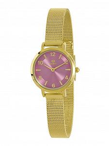 Женские часы Marea B41403/8, нержавеющая сталь, золотистый, миланский браслет, розовый циферблат, 25 мм, 3 ATM - Фото 1