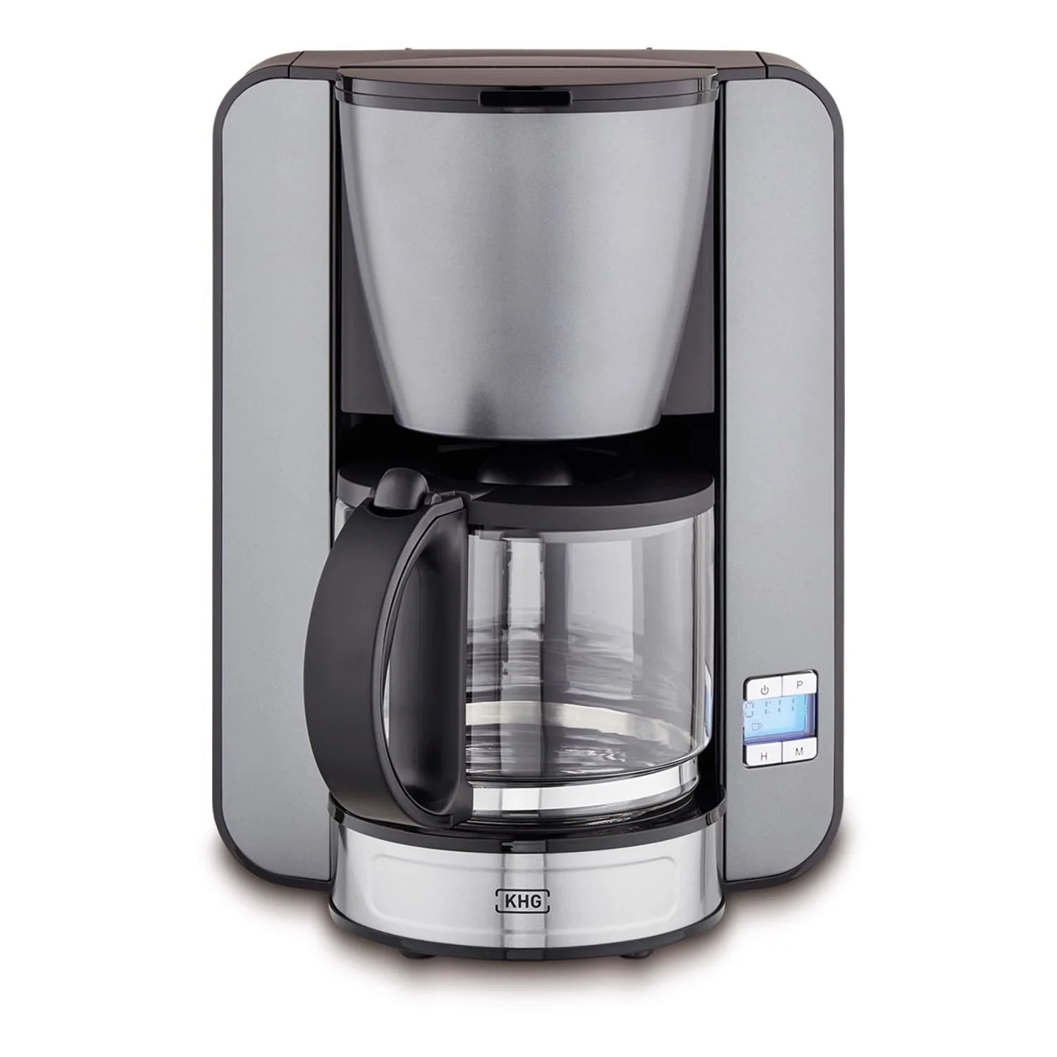 Капельная кофеварка KHG KA-124 (GE) 1.5 л на 12 чашек серый металлик, фото №1