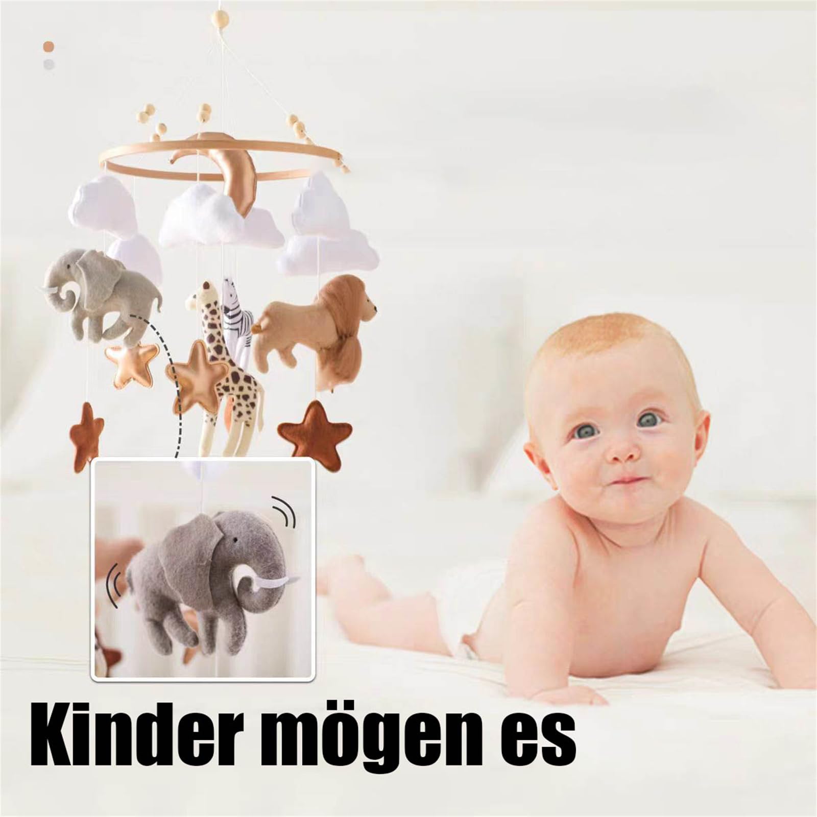 Мобиль Baby Cot Bell Forest Animals Ветряные Колокольчики 52 x 24 см, фото №6