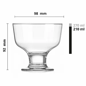 Миска для мороженого Glasmark Krosno 1992 Стекло 270 мл Прозрачная synthetic.ua - Фото 1