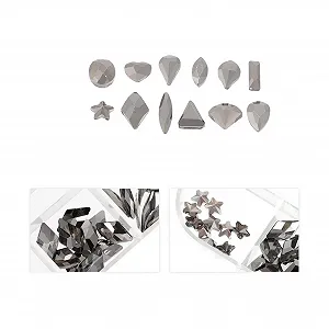 Стразы для ногтей Healvian, 3 коробки, металлические украшения для маникюра, элегантные украшения для ногтей для дома и использования synthetic.ua - Фото 1