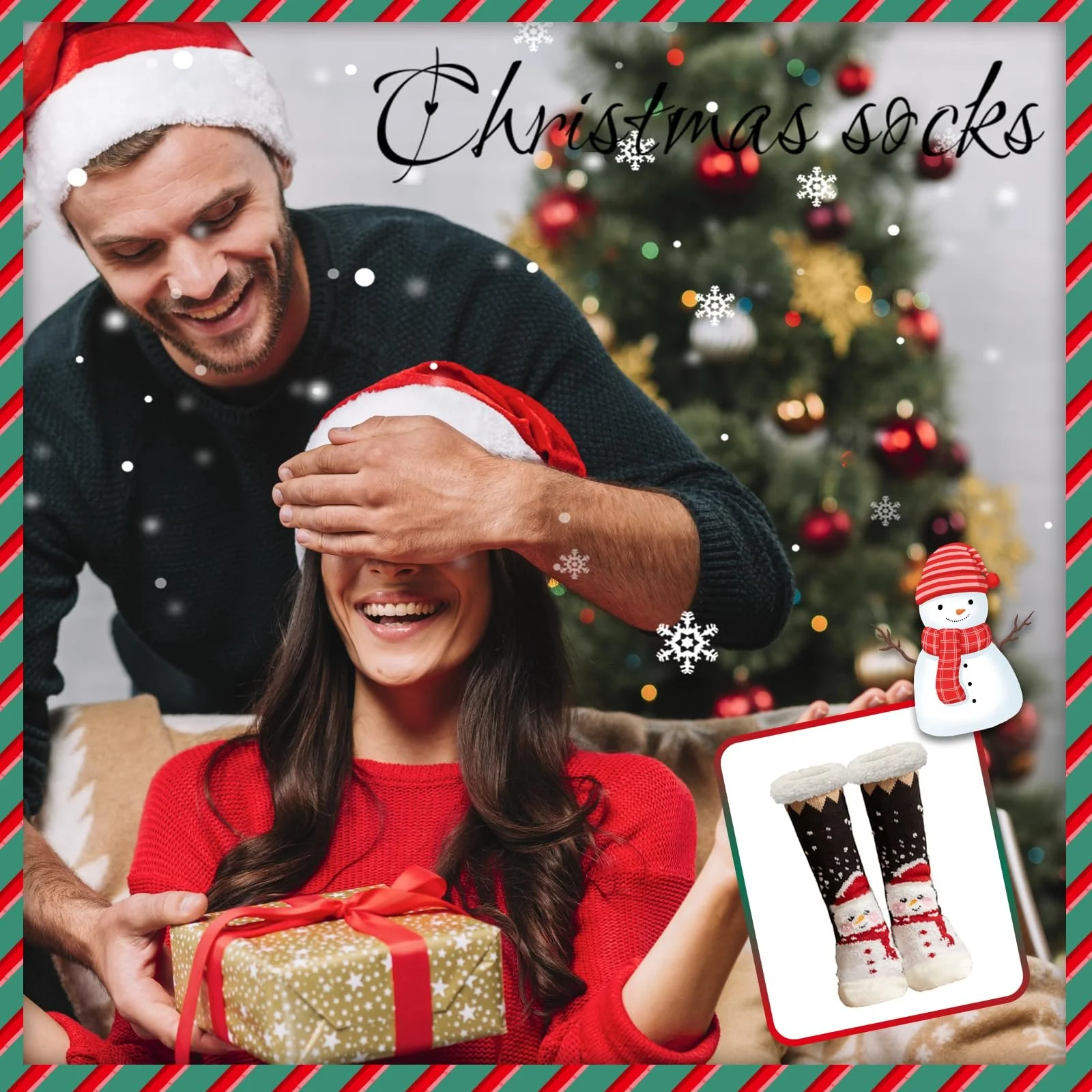 Теплі жіночі шкарпетки Penguin Різдвяні, пухнасті, фото №5 Теплі жіночі шкарпетки Penguin Різдвяні, пухнасті, фото №5