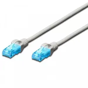 Патч-корд DIGITUS 1м cat.5e, UTP AWG 26/7, gray (DK-1511-010) - Фото 1