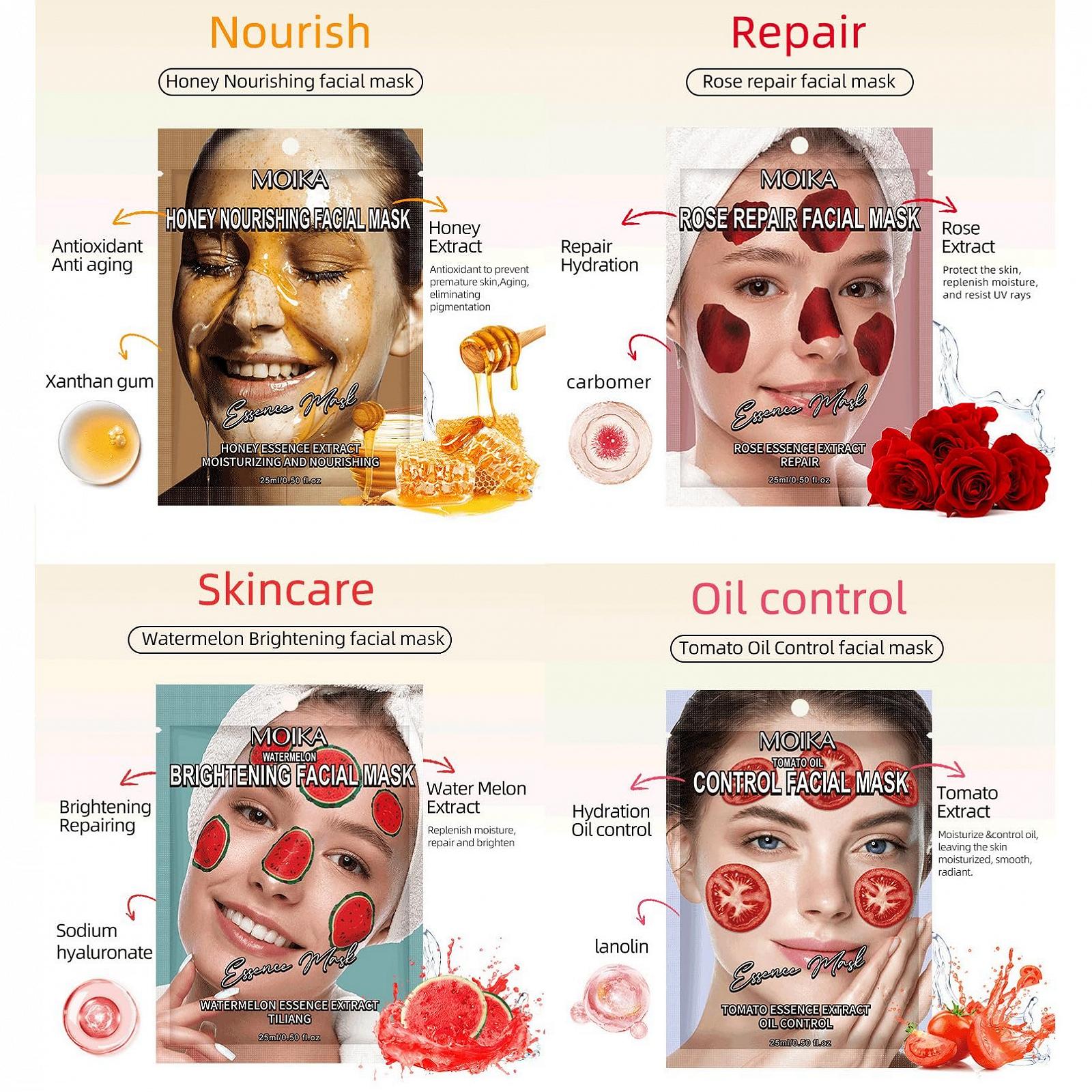 Тканевая маска ARCHIDATE Набор 9 шт. Фрукты и Растительные Экстракты, фото №6