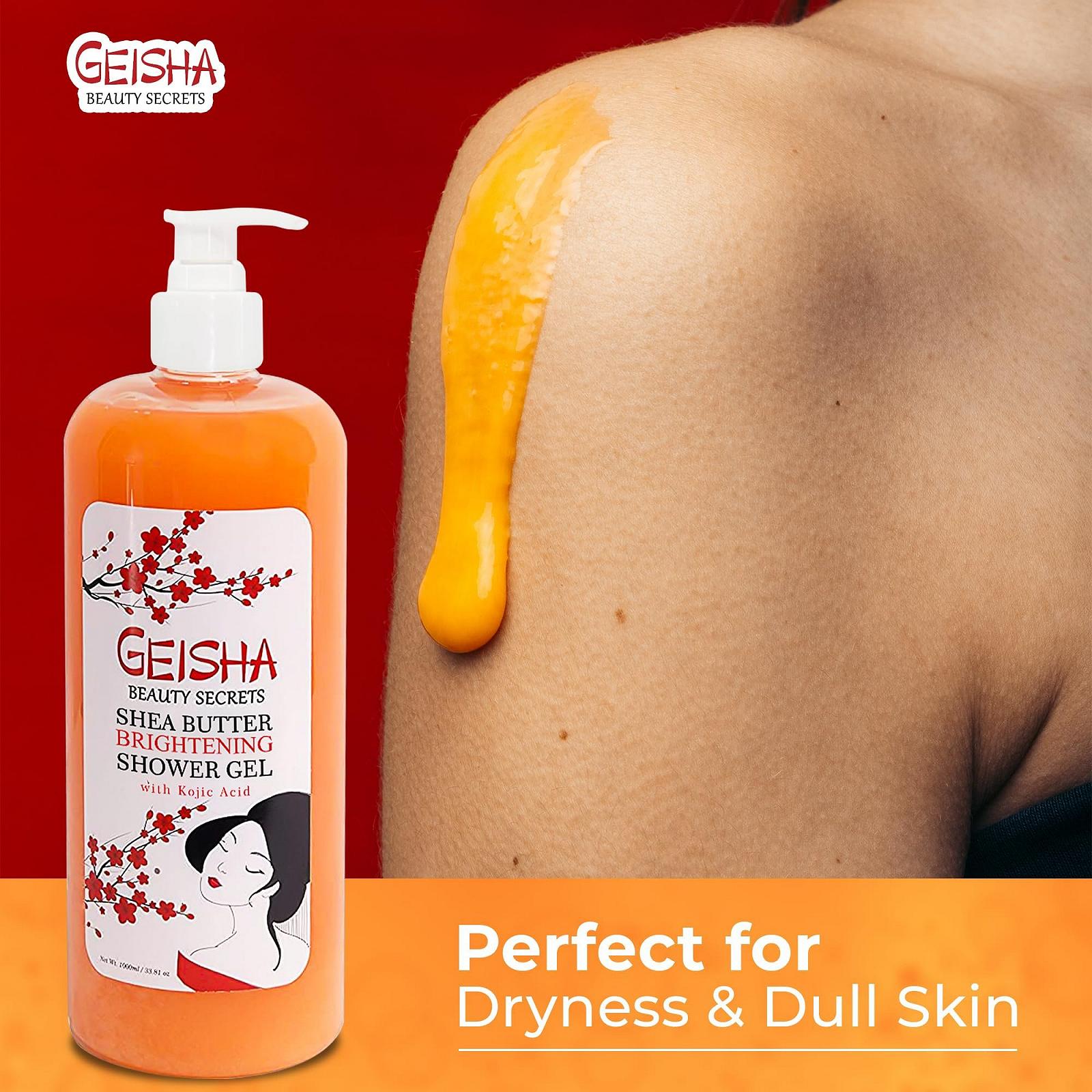 Гель для душу Geisha Kojic Acid освітлюючий 1000 мл, фото №5