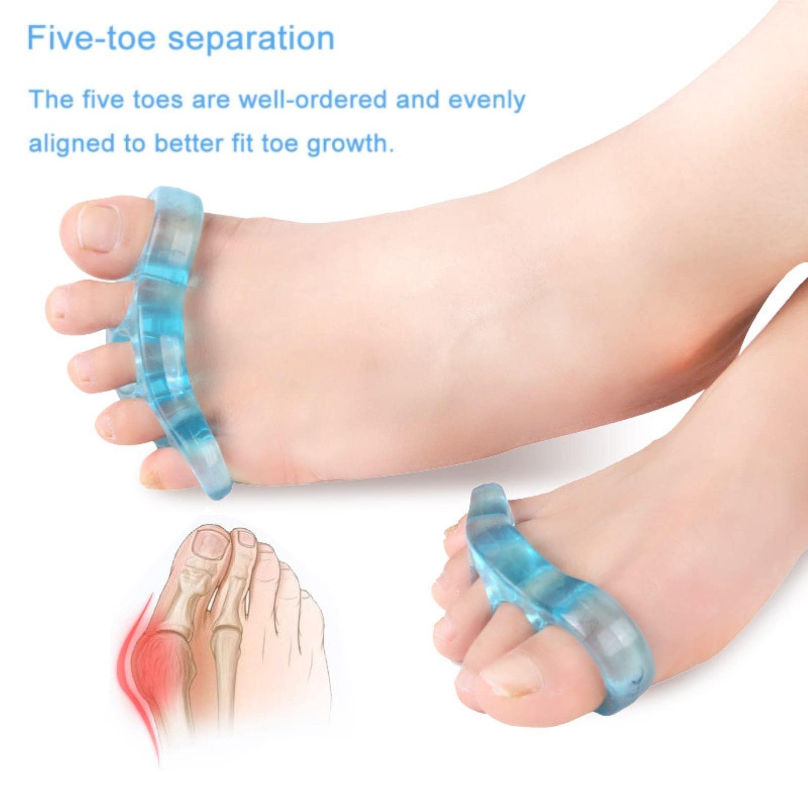 Роздільник для пальців ніг гелевий 2 шт./пара Багаторазовий Розпірка для пальців ніг для педикюру, фото №4