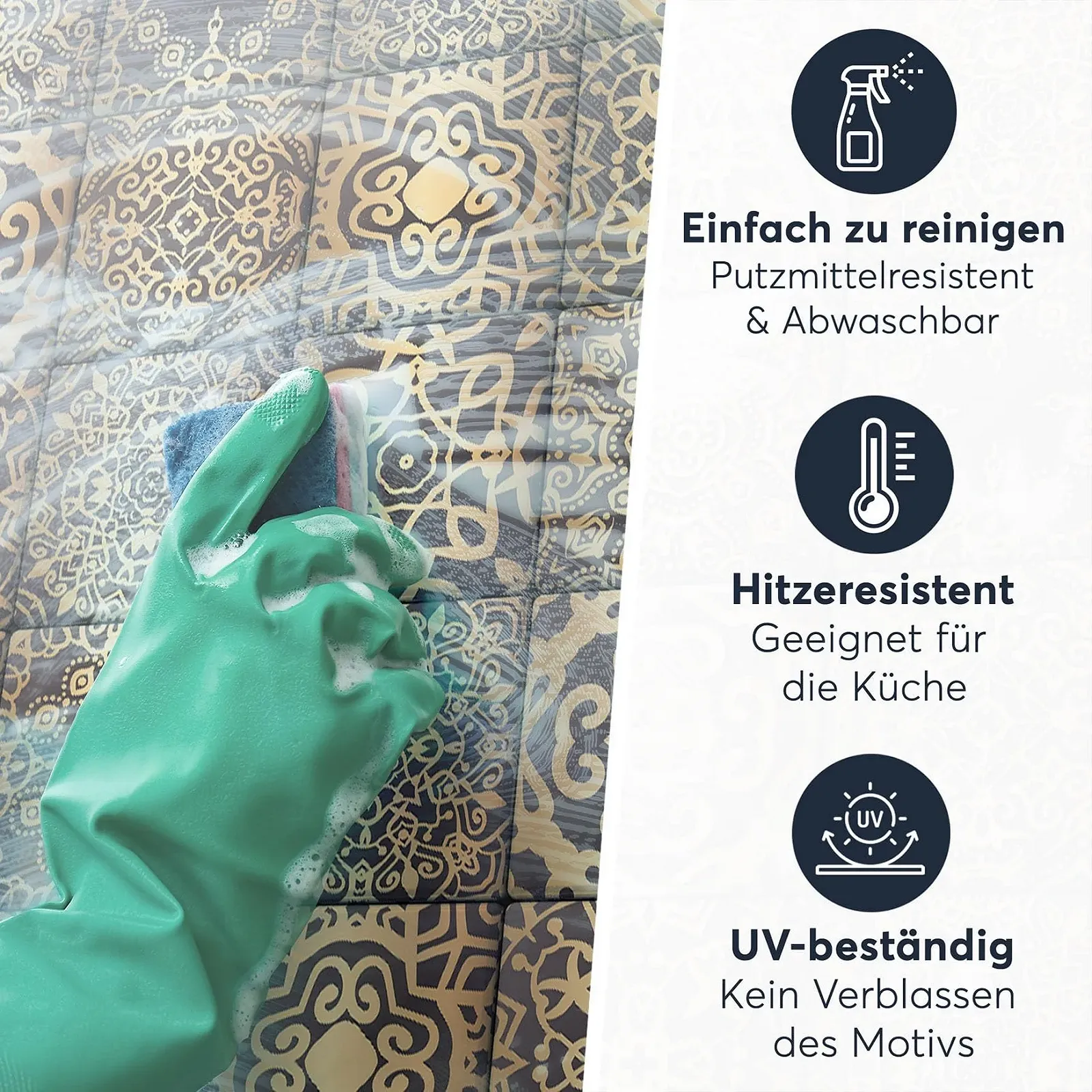 Наклейки для плитки Creatisto Tile Mosaic Hamam Vibes 9 шт., фото №6