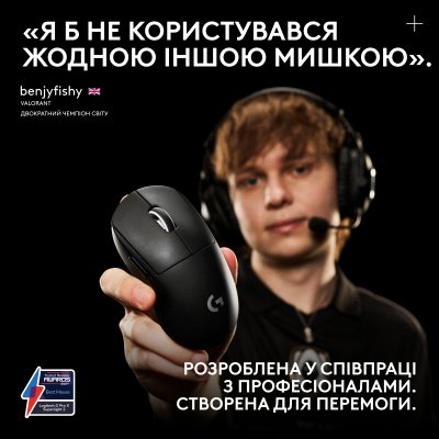 Мышка Logitech G Pro X Superlight 2 Lightspeed Wireless Black (910-006630), фото №7