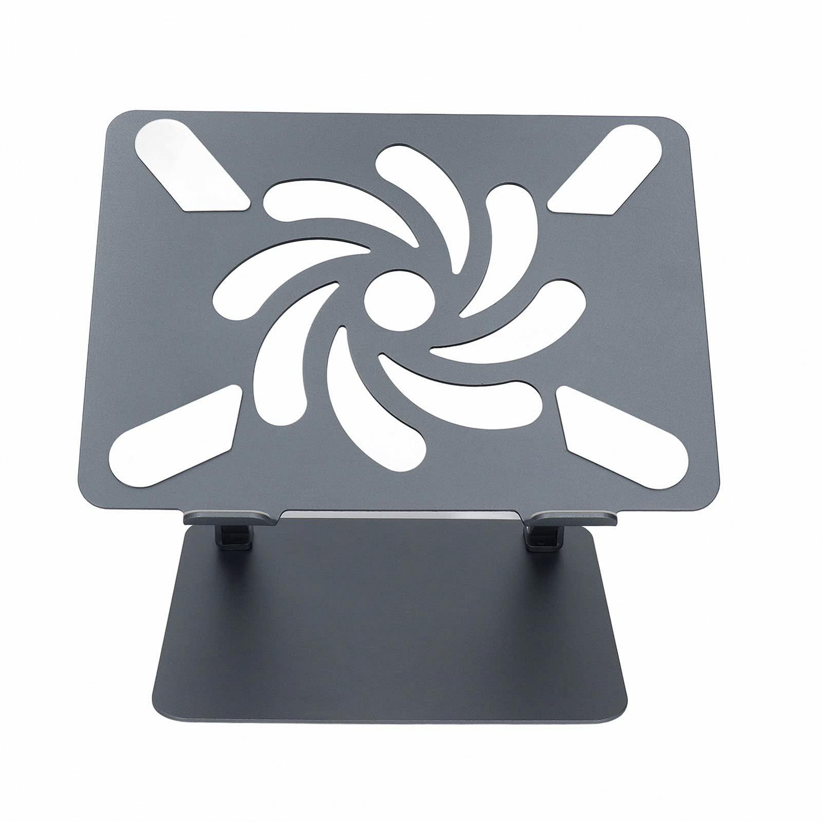 Підставка для ноутбука, алюмінієвий сплав, регульована по висоті, складна, від 15,9 до 17 дюймів, ергономічна, фото №5