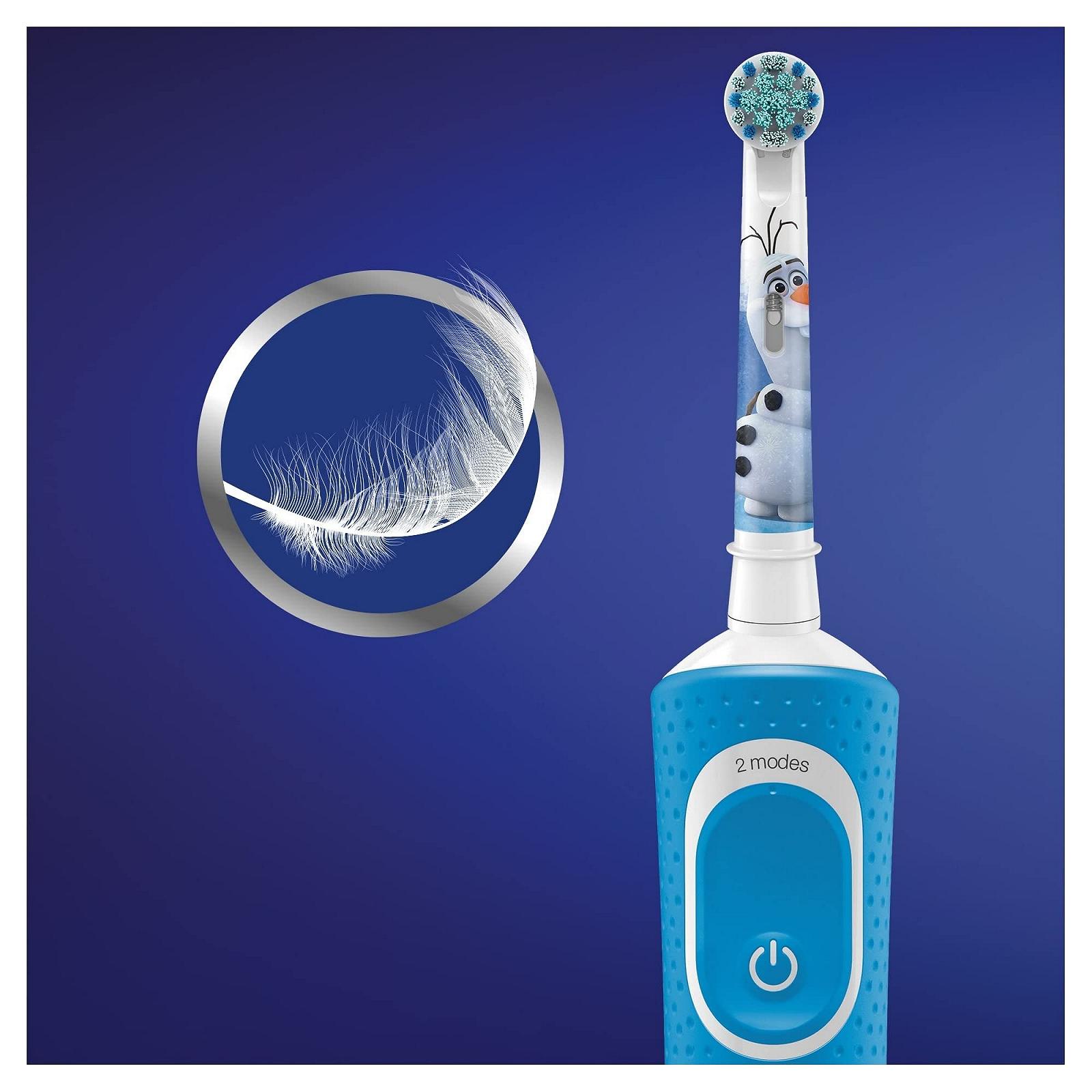 Електрична зубна щітка Oral-B Kids Frozen Special Edition для дітей від 3 років Блакитна, фото №2