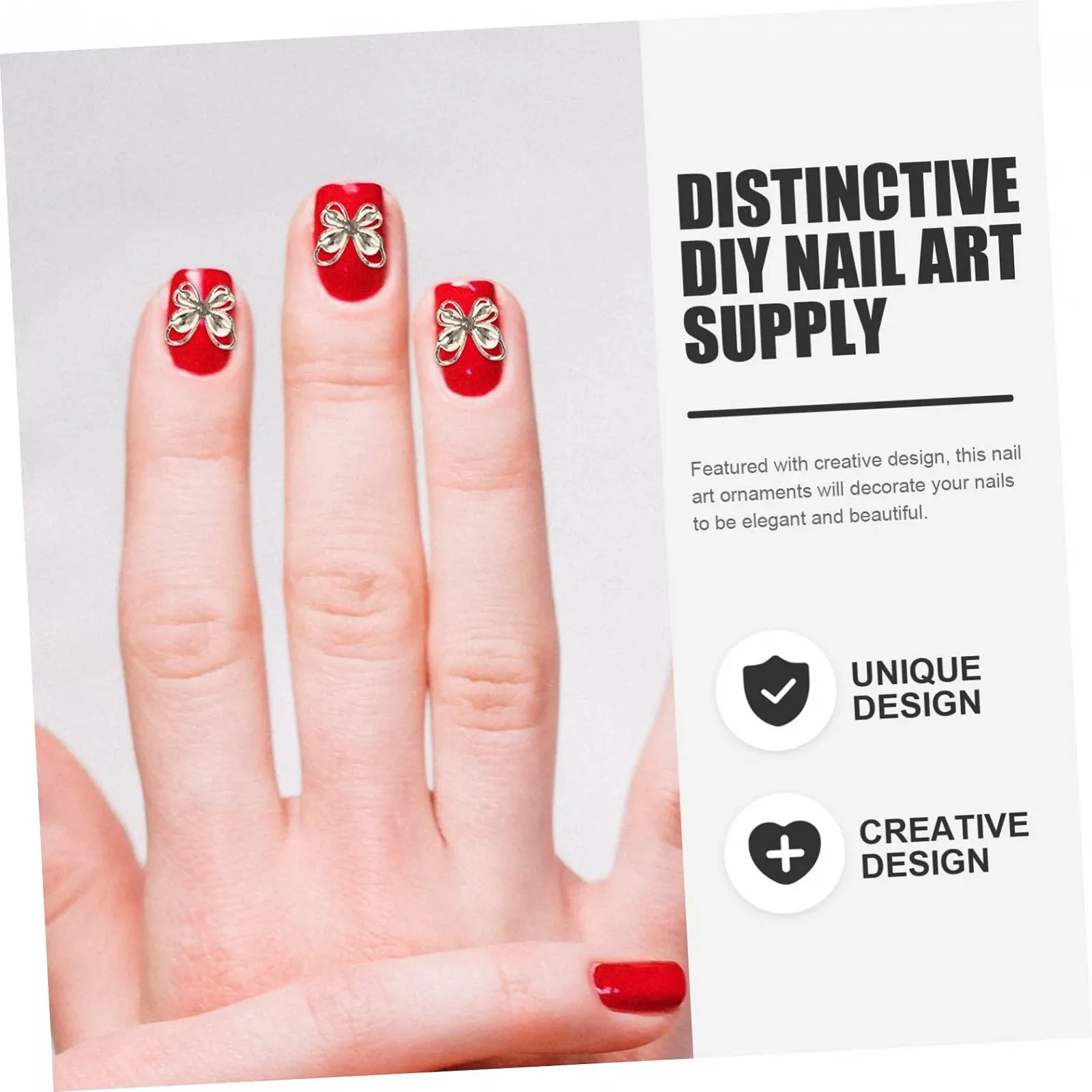 Прикраса для нігтів МетеликOOFAN 30шт Перли, фото №4