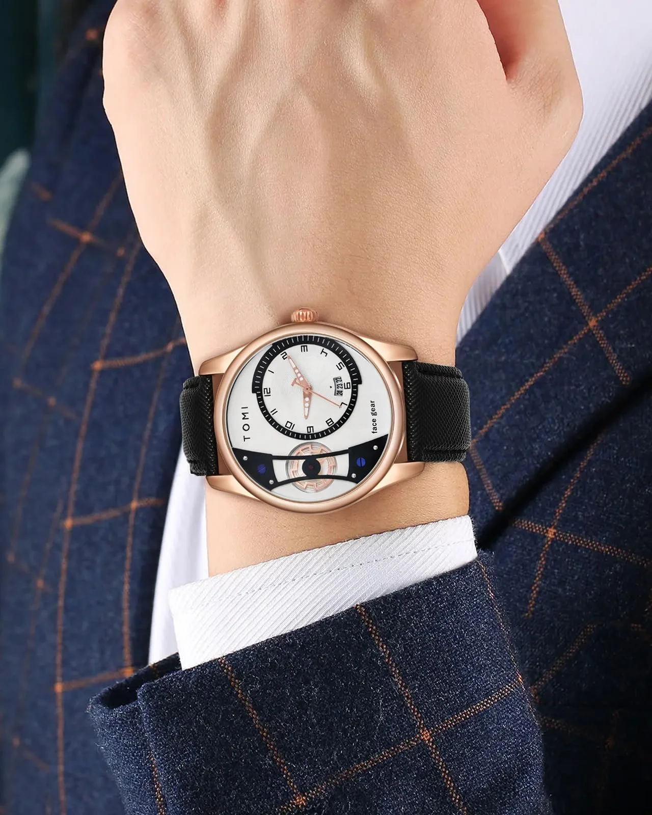 Мужские аналоговые часы CIVO Кожаный ремешок Кварцевые, фото №3 Мужские аналоговые часы CIVO Кожаный ремешок Кварцевые, фото №3