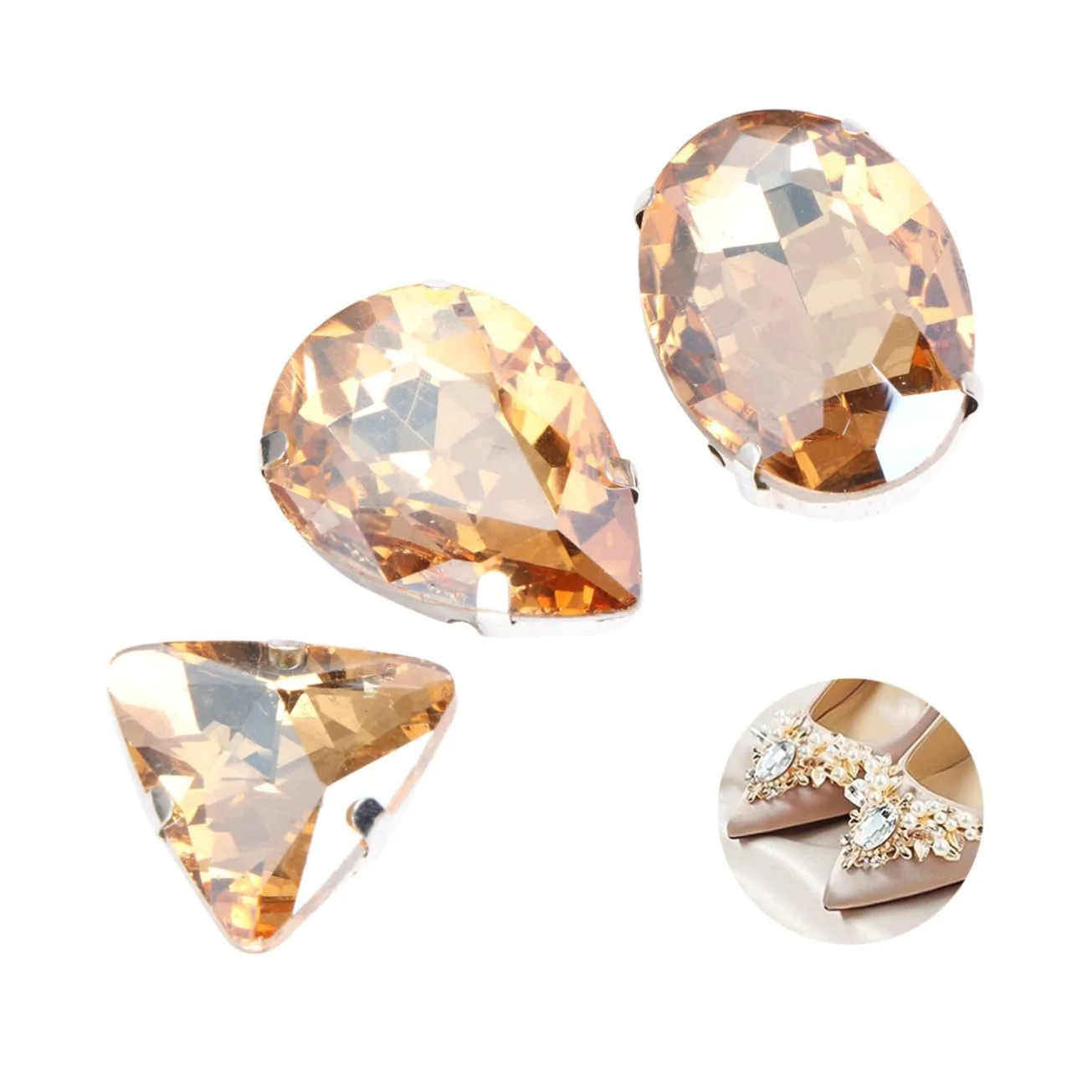 Стразы Lurrose Каплевидной формы с серебряной основой, стеклянные, 150 шт, для одежды, разных стилей, для творческих проектов, фото №8