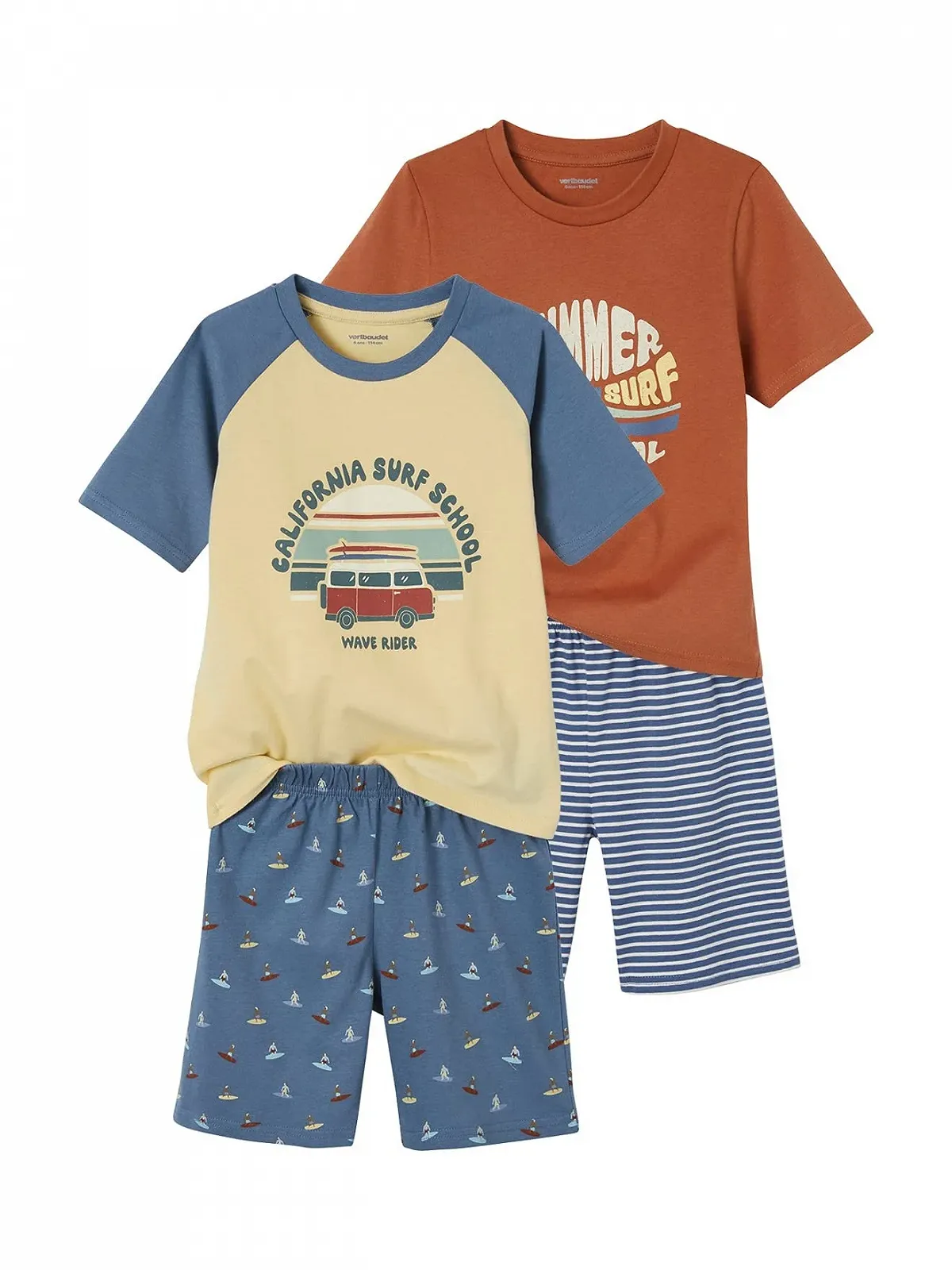 Піжама Vertbaudet Літній серфінг для хлопчиків (2 шт. в упаковці), фото №1