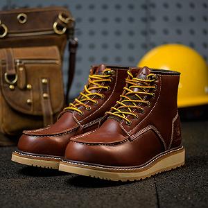 Ботинки Epochsaga Work Soft Moc Toe 6 дюймов Brown/Black synthetic.ua - Фото 1