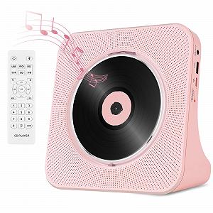 CD-програвач Bluetooth з HiFi динаміком, з пультом дистанційного керування, LED-екраном, FM-радіо, AUX/USB, роз'ємом для навушників, пилозахисною кришкою - Фото 1