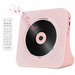 CD-проигрыватель Bluetooth с HiFi динамиком, с пультом дистанционного управления, LED-экраном, FM-радио, AUX/USB, разъемом для наушников, пылезащитной крышкой - Фото 1
