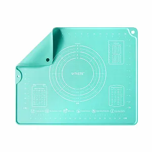 Килимок для випікання U-Taste Liquid Silicone 40 x 50 см BPA-Free Non-Stick з розміткою Aqua Sky - Фото 1
