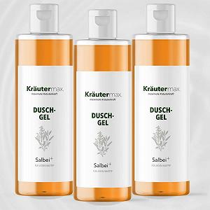 Гель для душу Kräutermax Sage з екстрактом шавлії та олією 3 x 250 мл - Фото 1