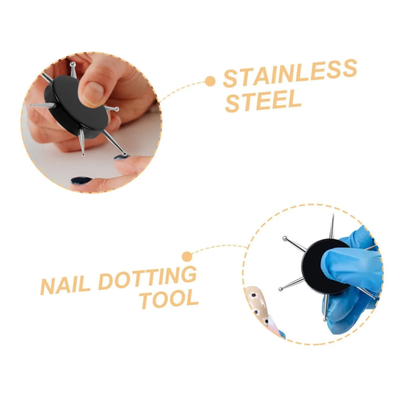 Инструмент для маникюра Beaupretty 2 шт. Акрил и нержавеющая сталь для детального нейл-арта и точечной росписи, фото №6 Инструмент для маникюра Beaupretty 2 шт. Акрил и нержавеющая сталь для детального нейл-арта и точечной росписи, фото №6