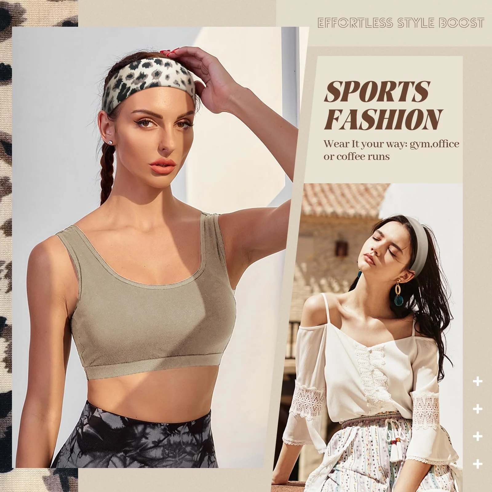 Спортивна Пов'язка на Голову Чорний, Набір з 6 штук, фото №6 Спортивна Пов'язка на Голову Чорний, Набір з 6 штук, фото №6