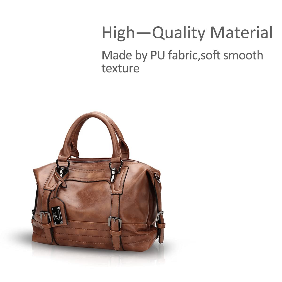 Сумка с Верхней Ручкой NICOLE & DORIS Fashion Oil Wax Boston Bags, коричневый, фото №3