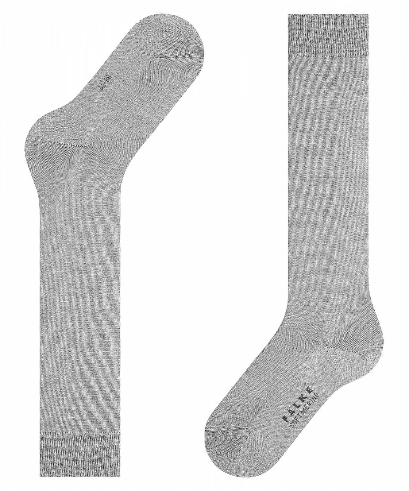 Женские гольфы FALKE Soft Merino, 2 пары, Светло-серый меланж, фото №6