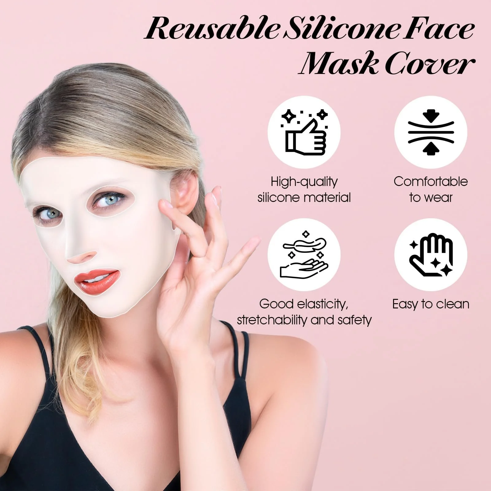 Маска для обличчя Oruola, 4 шт., силіконова, багаторазова маска, фото №7 Маска для обличчя Oruola, 4 шт., силіконова, багаторазова маска, фото №7