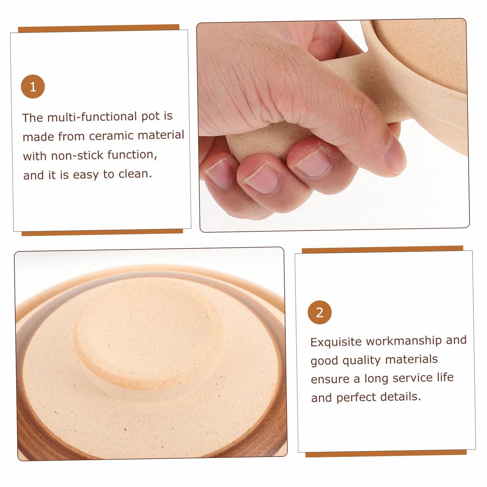 Ківш керамічний з кришкою та ручкою для супів та рису для духовки та плити, фото №9 Ківш керамічний з кришкою та ручкою для супів та рису для духовки та плити, фото №9