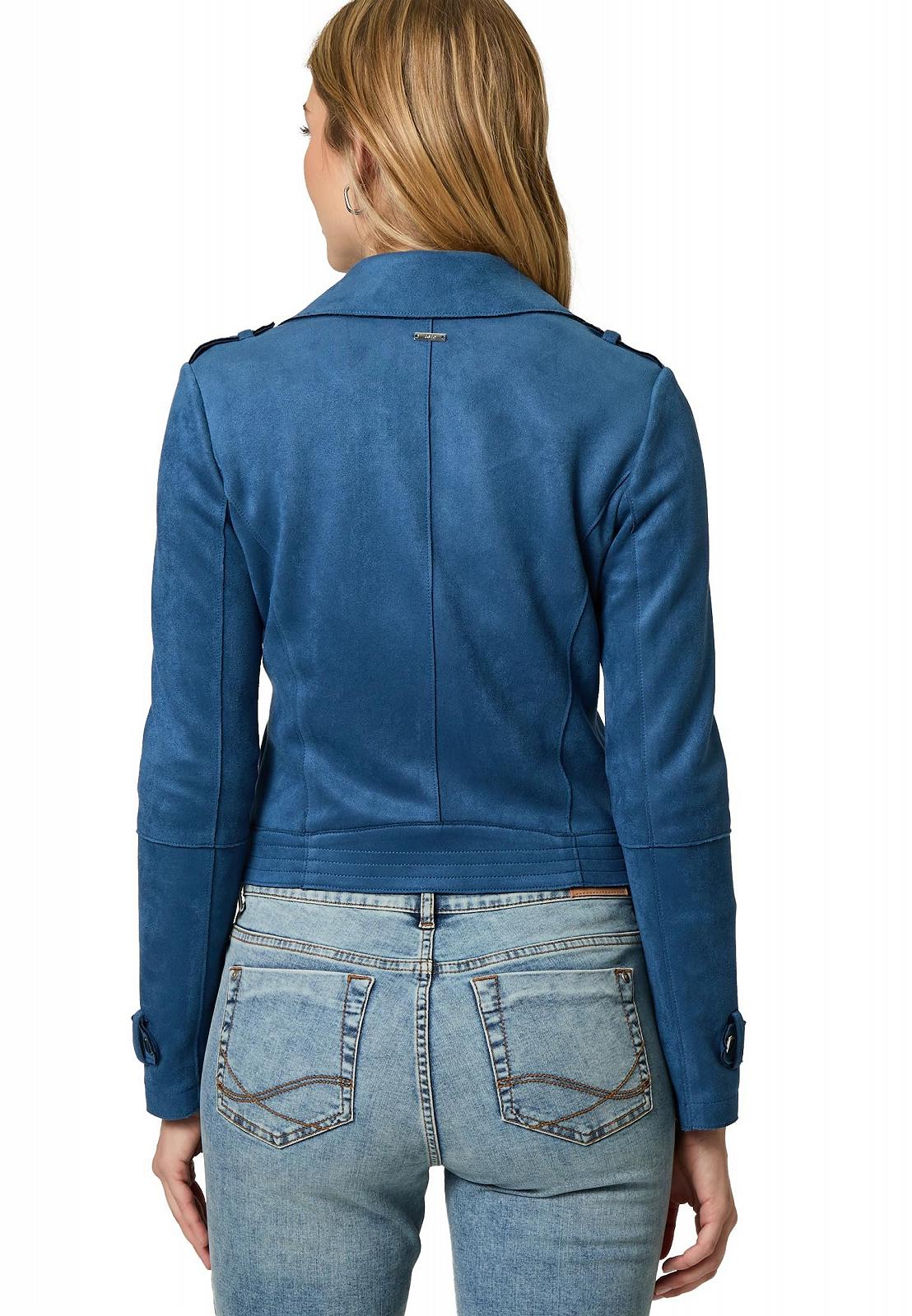 Жіноча куртка-байкер Zero Suede Look, фото №5