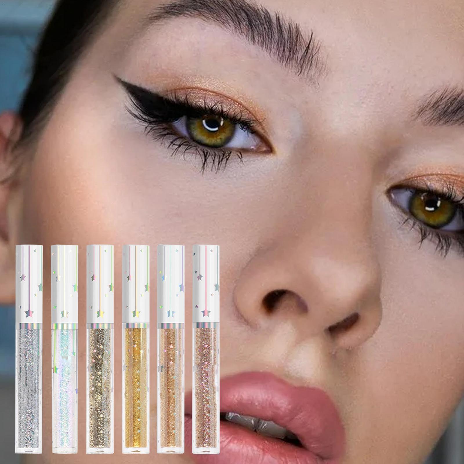 Рідка підводка для очей Glitzer-Eyeliner-Flüssigkeit Набір 6 кольорів, фото №3 Рідка підводка для очей Glitzer-Eyeliner-Flüssigkeit Набір 6 кольорів, фото №3