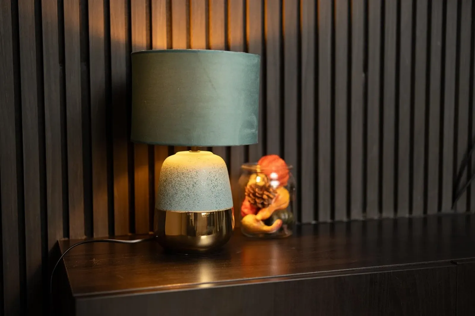 Настільна лампа Luxus Barcelona H 35 x Діаметр 22 E27 Кераміка Синій, фото №2