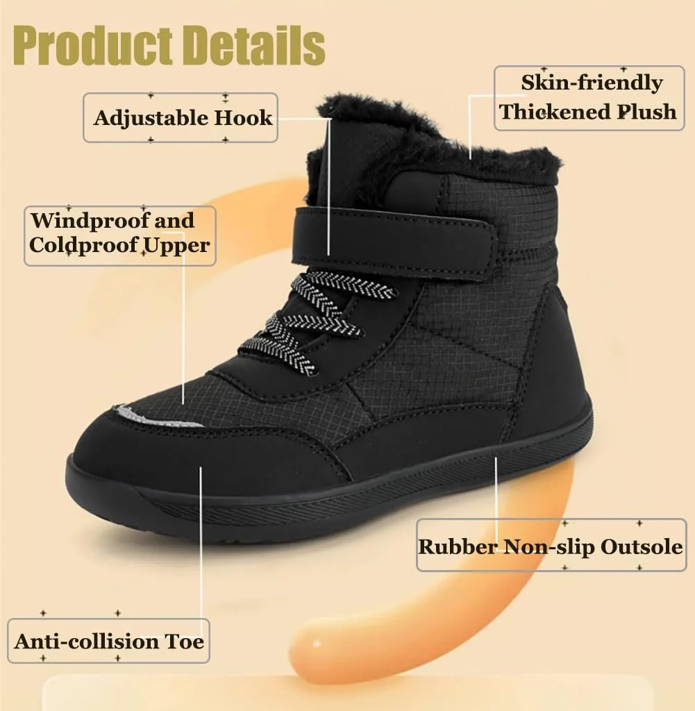 Дитячі зимові Черевики для хлопчиків і дівчаток, зимове взуття, теплі на підкладці, для фітнесу на відкритому повітрі, трекінгові, фото №5