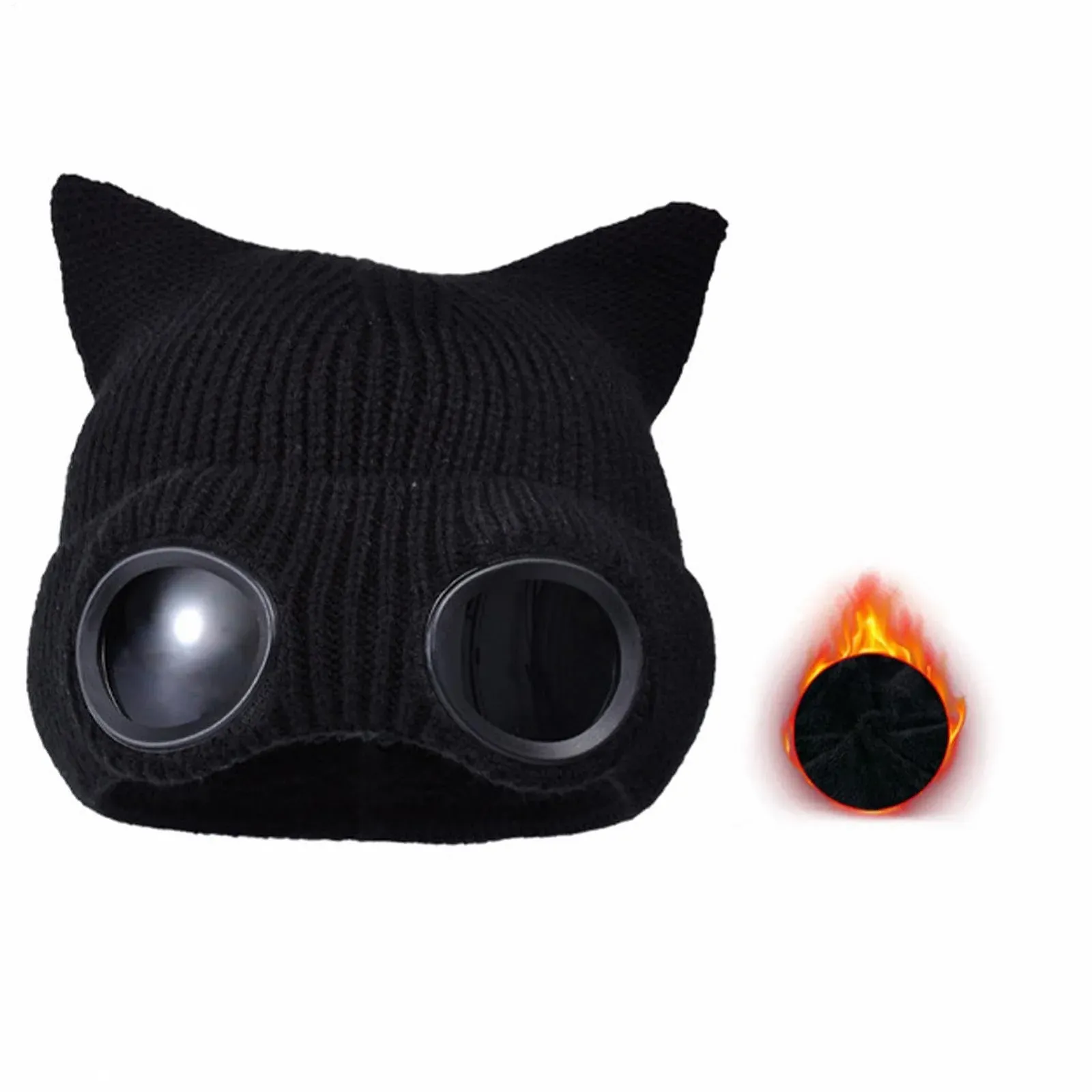 Шапка-бини с очками Зимняя, фото №3