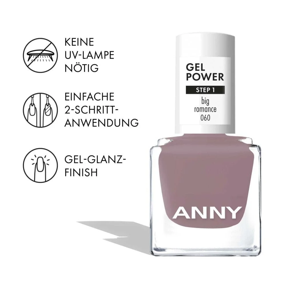 Гель-лак ANNY Gel Power, Big Romance, приглушенный серо-лиловый цвет, 8 мл, фото №4 Гель-лак ANNY Gel Power, Big Romance, приглушенный серо-лиловый цвет, 8 мл, фото №4