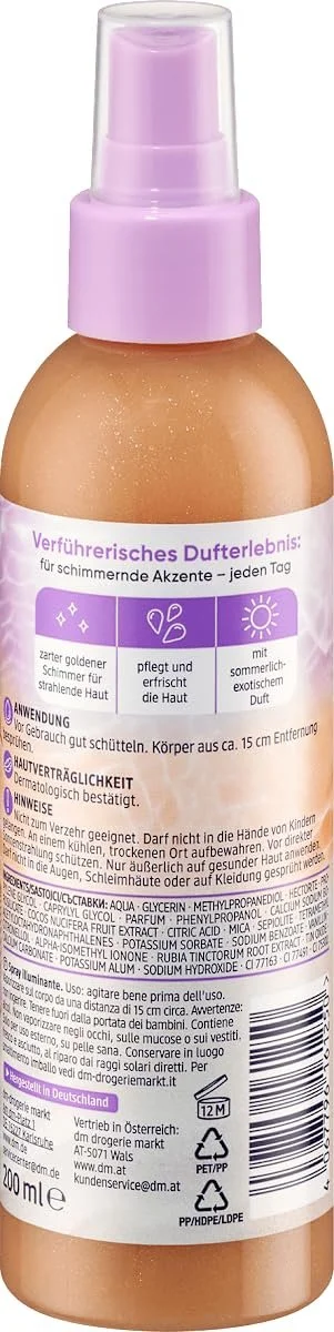 Набір Balea з 3 засобів для догляду за шкірою: Спрей для тіла, Лосьйон для тіла, фото №2