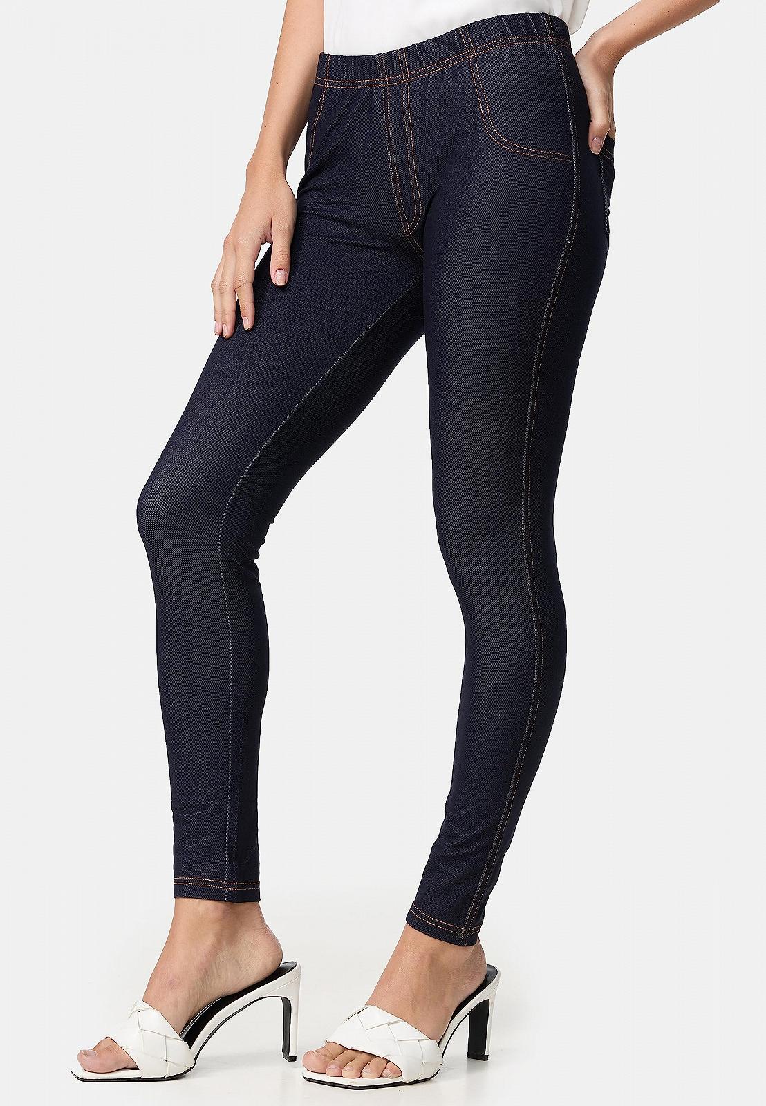 Треггинсы Nur Die Relax & Go Stretch Джинсовый вид с карманами Комфортный пояс Skinny Fit Женские, фото №4