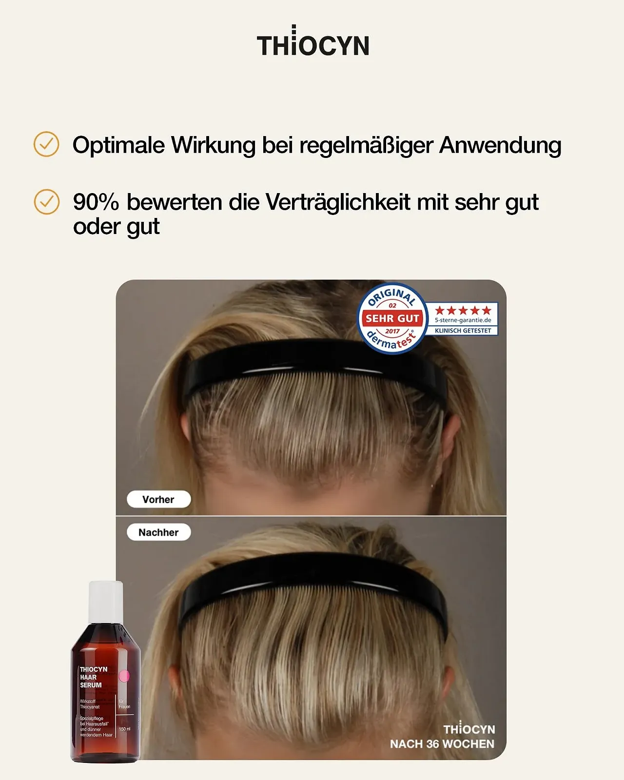 Сироватка Thiocyn Проти випадіння волосся для жінок 3 x 150 мл, фото №5