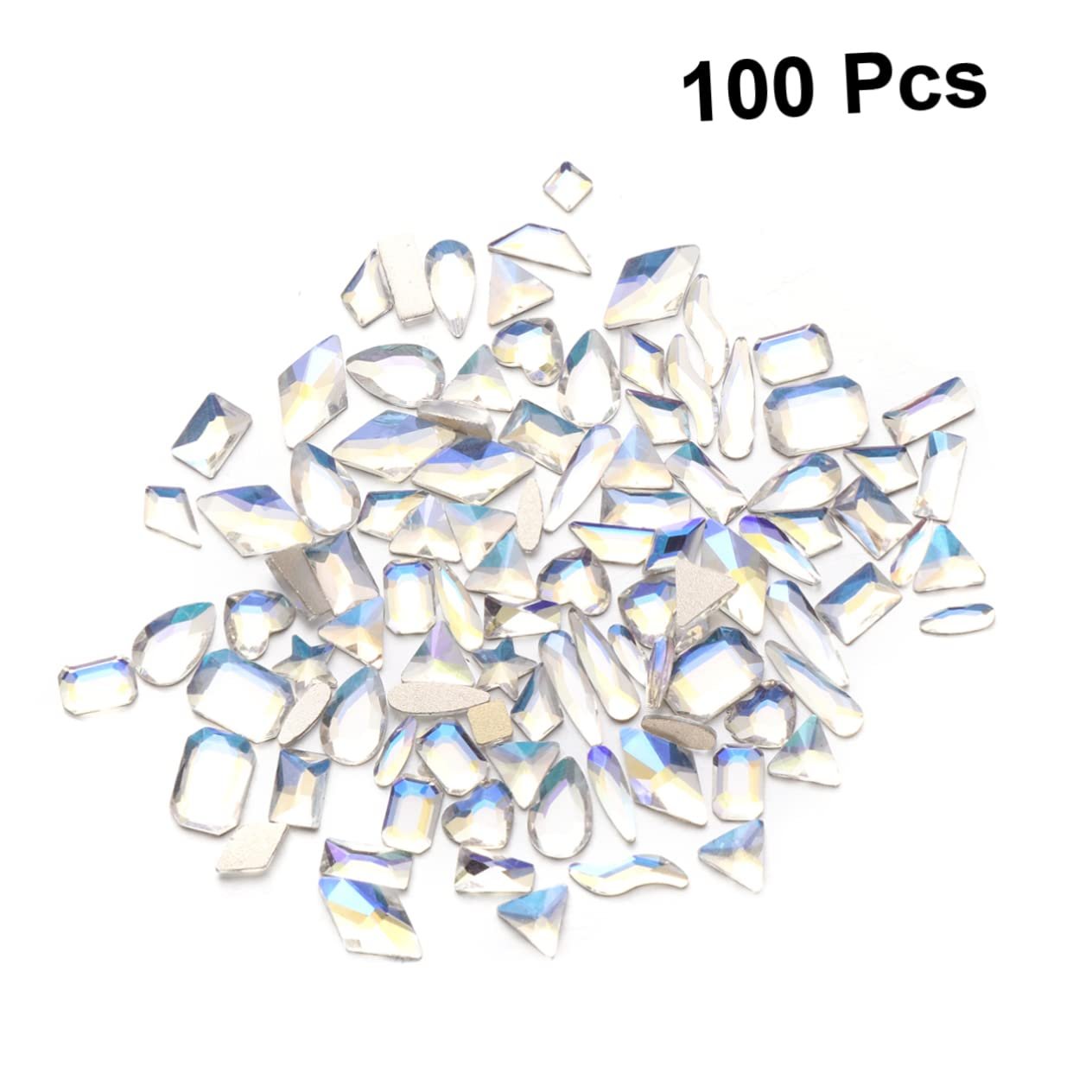 3D Наклейки FRCOLOR 300 штук AB Стеклянные Стразы для ногтей, Хрустальные Драгоценные Камни, Стеклянные Подвески, Наклейки на Ногти, Бриллианты для Ногтей, Прозрачные Наклейки, Стразовые Блестки, Подвески, фото №4