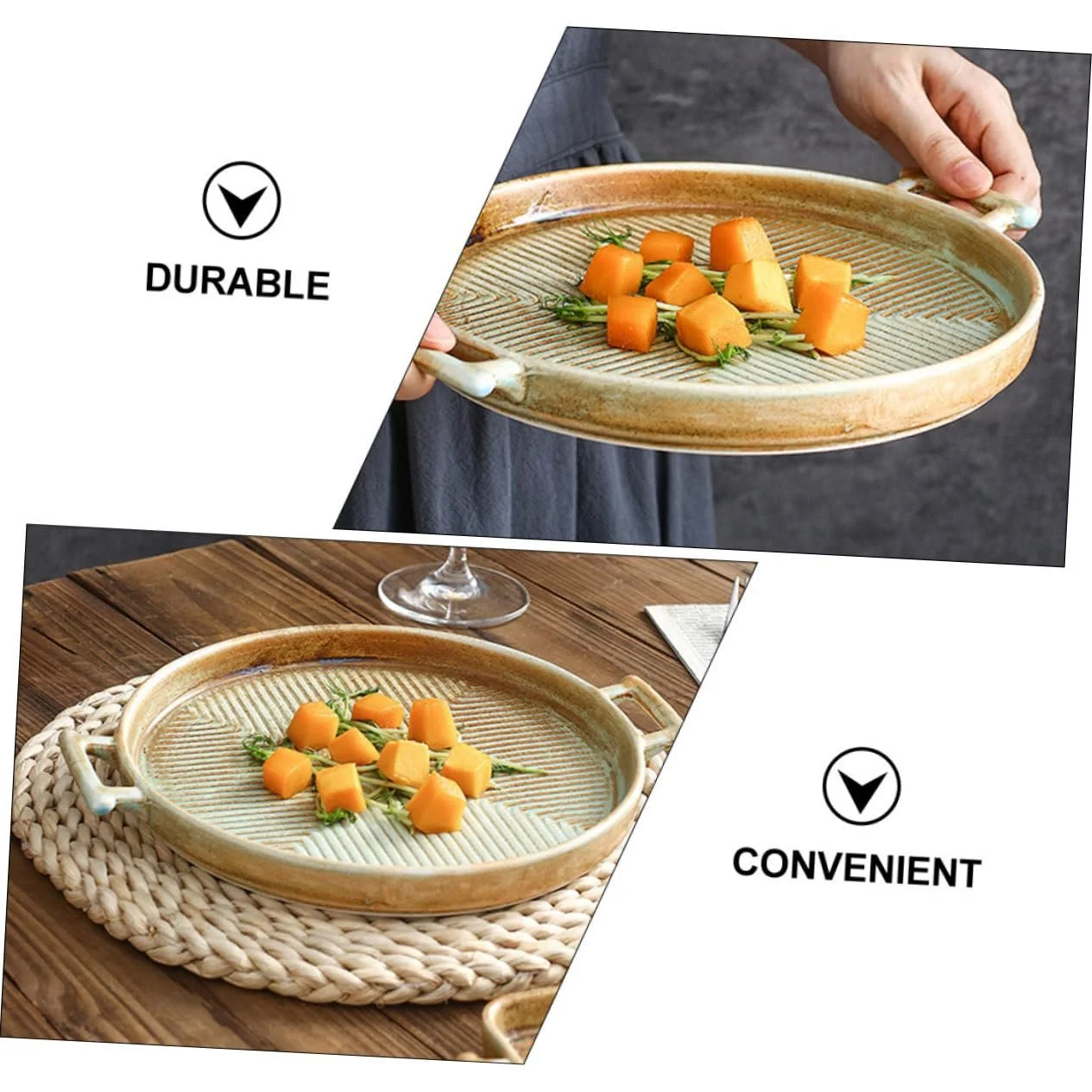 Форма для запекания керамическая NOLITOY прямоугольная 8,75 дюйма с двумя ручками термостойкая, фото №6