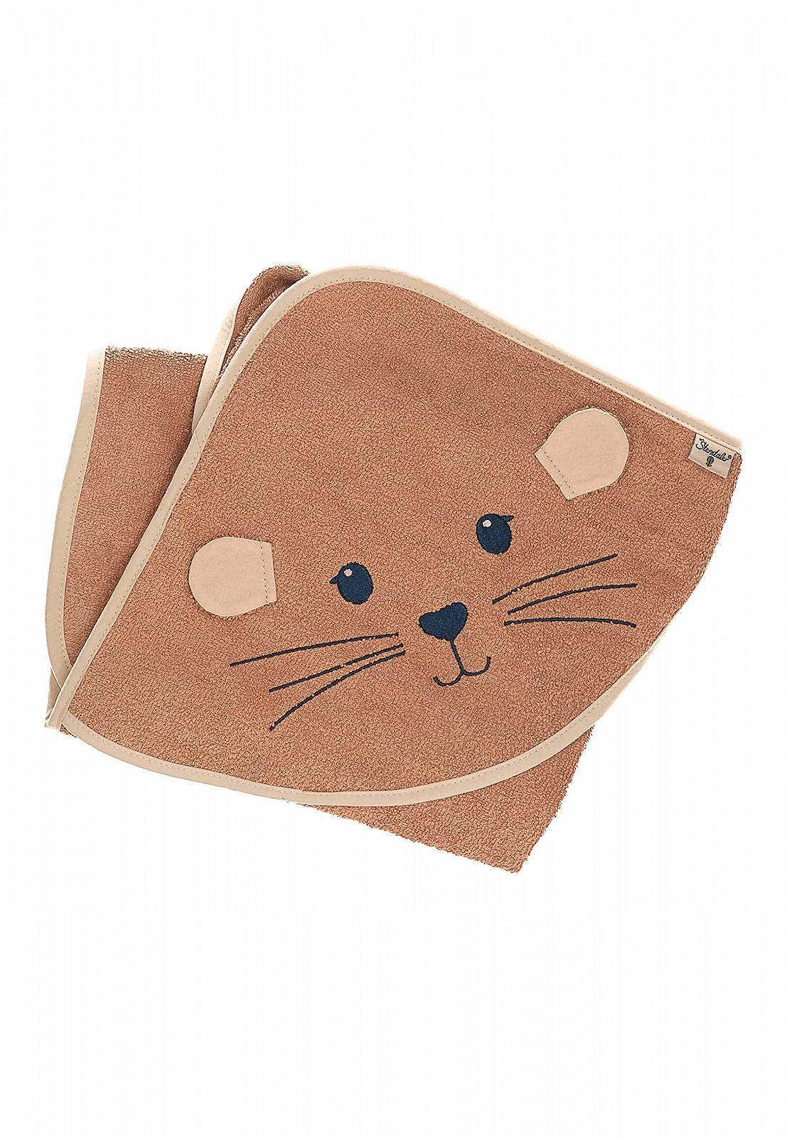 Рушник з капюшоном Sterntaler Unisex GOTS Otti Коричневий, фото №3