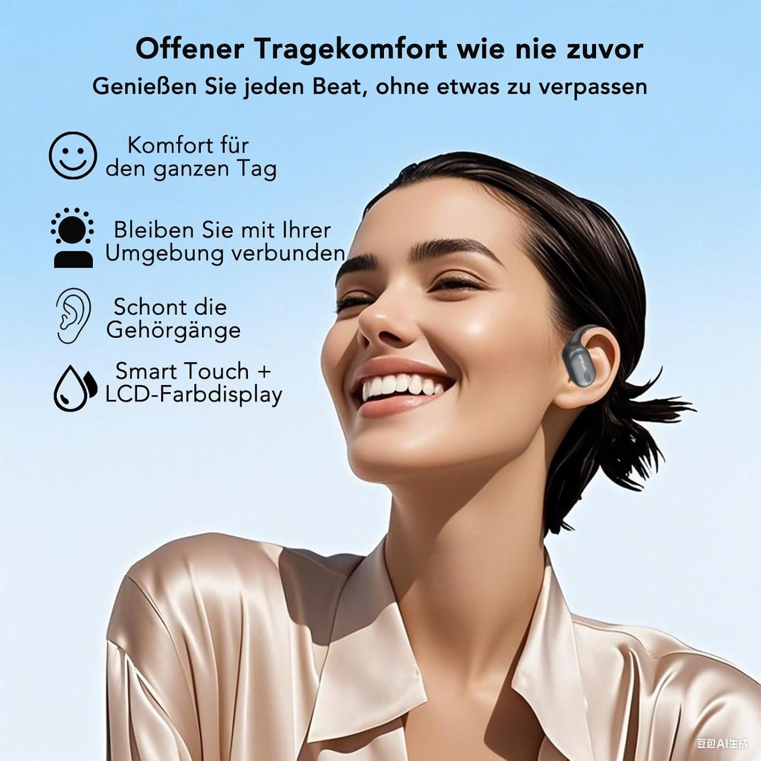 Навушники-перекладачі AI з перекладом в реальному часі, Smart Buds перекладач з сенсорним РК-екраном, фото №7