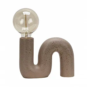 Настільна лампа Luxus Berlin H 15 x Діаметр 6 E27 Кераміка Коричневий - Фото 1