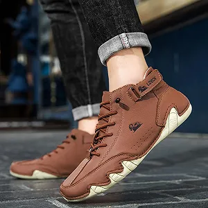 Черевики Barefoot Унісекс Шкіряні Високі synthetic.ua - Фото 1