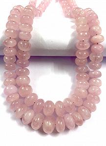 Бусины из натурального морганита, рондель, гладкие, 7 x 11, нить длиной 20 дюймов, бусины из драгоценных камней для ожерелья и браслета - Фото 1