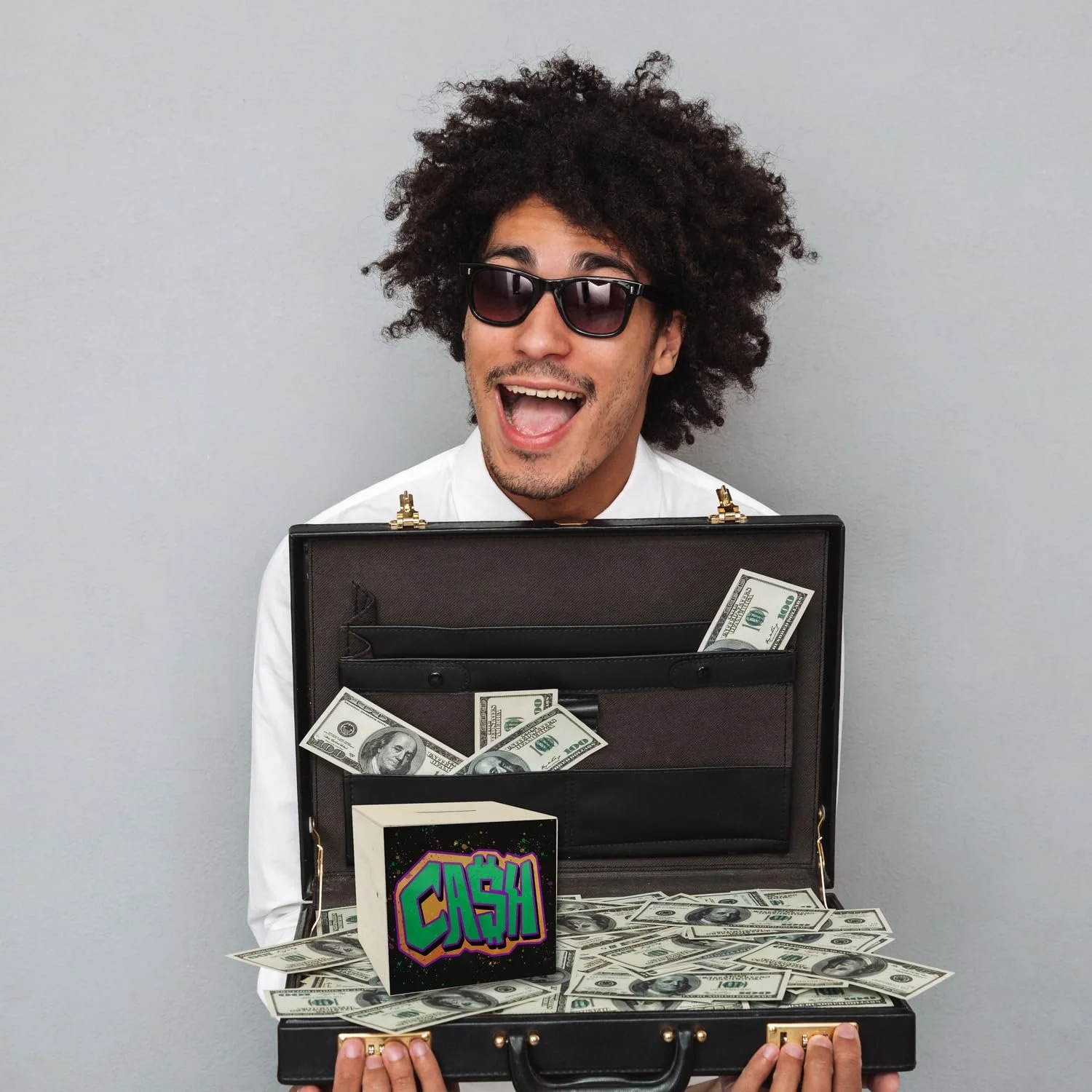 Скарбничка Cash Graffiti дерев'яна з мотивом графіті, фото №5